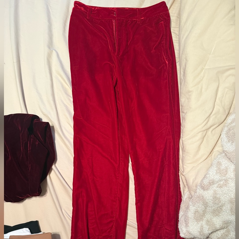 Steve Madden Rich Red Velvet Pants